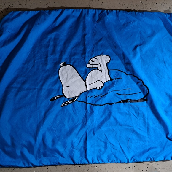 Snoopy Blue Zipper Closure Dog Bed Pillowcase. - Picture 2 of 10